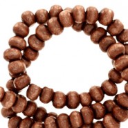 Houten kralen rond 6mm Almond brown